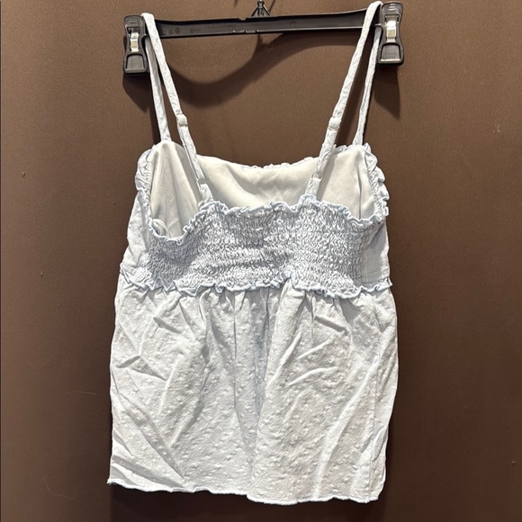 Kirious Los Angeles Light Blue Smocked Ruffled Babydoll Top, Size S - Picture 3 of 8